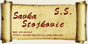 Savka Stojković vizit kartica